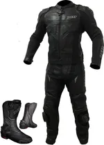 Comprar Macacão Couro Moto 2 Peça X11 Speed 2 + Bota X11 