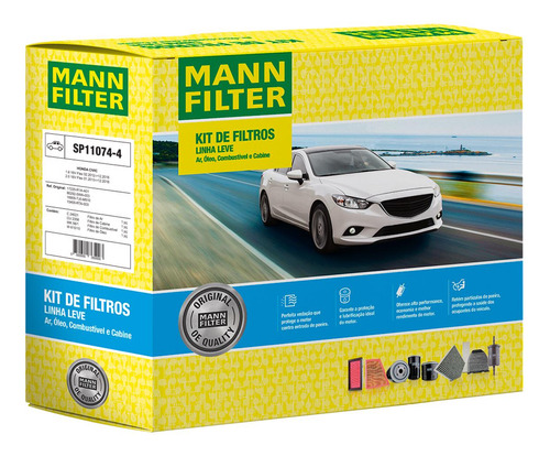 Kit De Filtros Mann-filter Linha Honda Civic Honda 12/16