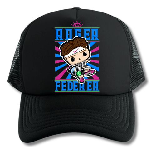 Gorra Trucker Roger Federer Series Black Tenis