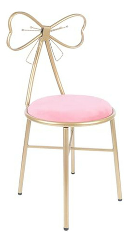 Silla De Tocador Con Lazo Rosa