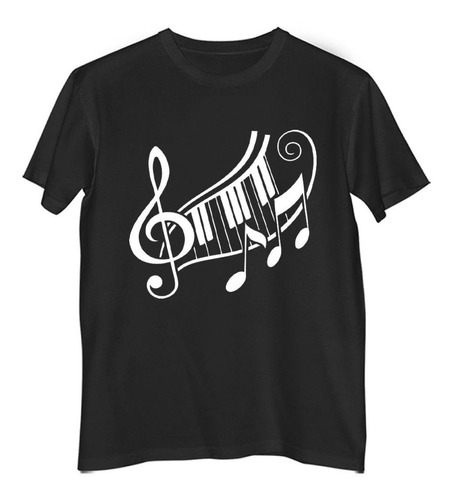 Remera Niño Color Nota Musical Piano Teclas