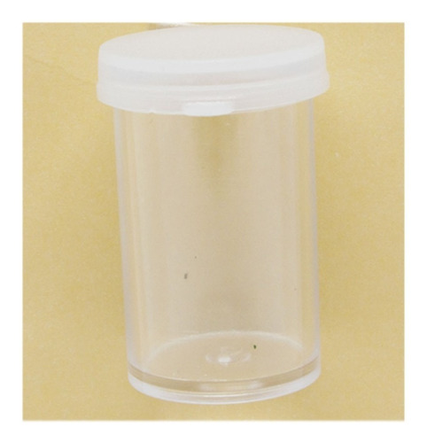 Kit 100 Potinhos Acrílico C/ Tampa Prótese Dentária 10 Ml