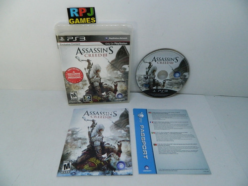 Assassins Creed 3 Original Midia Fisica Ps3 * Loja Fisica Rj