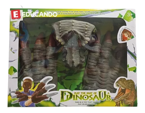 Set De Mascara Y Garras Guantes De Dinosaurio Infantil Edu