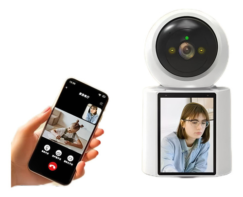Baba Eletrônica Câmera Videochamada Wifi 2mp 360°/2.8 Tela Cor Branco 127/220V