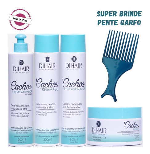 Kit Cachos Perfeitos Super Definidos + Brinde Pente Garfo