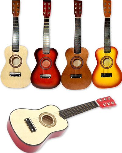 Mini Violão Madeira Infantil Profissional Com Cordas Em Aço
