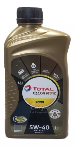Aceite De Motor Total Quartz 9000 Sintetico 5w-40 1 Litro