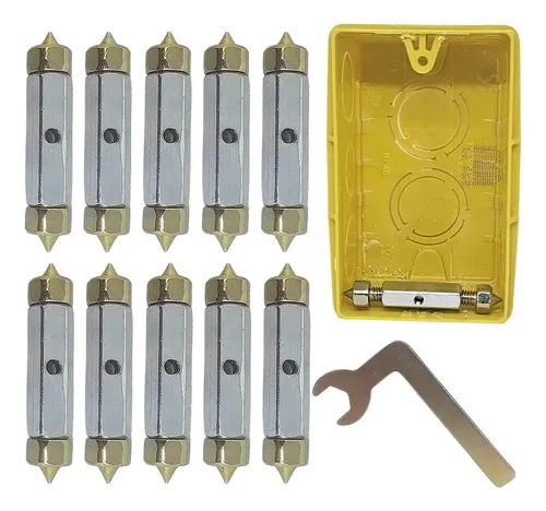 Bestfer Kit 10 Reparo Salva Caixinha Luz Tomada 4x2 Bestfer Aço Carbo