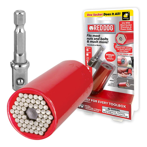 Red Dog Enchufe Con Adaptador De Taladro Adicional As-seen-o