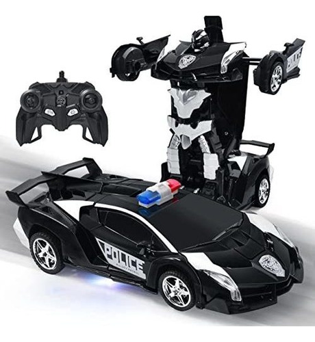 Auto Robot De Policia A Control Remoto Rc Para Niños