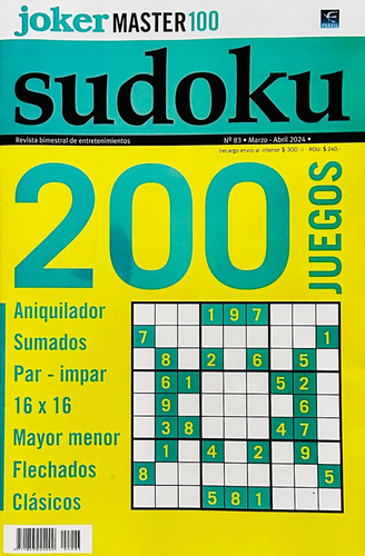 Sudoku Joker Master 100 N° 83 - 200 Juegos