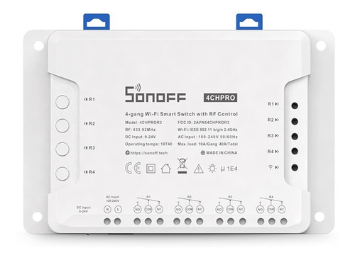 Interruptor Inteligente Wi-fi Sonoff Pro R3 Itead De 4 Canal