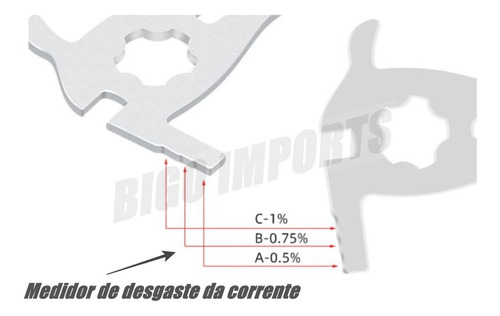 Imagem 2 de 9 de Medidor Ferramenta Para Medir Desgaste De Corrente De Bike