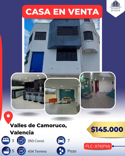 Hermosa Casa Quinta En La Urbanización Valles De Camoruco. Ubicada En Calle Cerrada. Vende Lino Juvinao