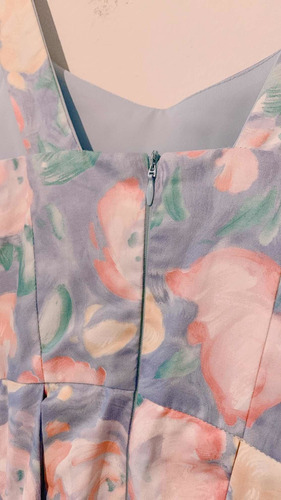 Vestido Lulu Martins Flores Celeste