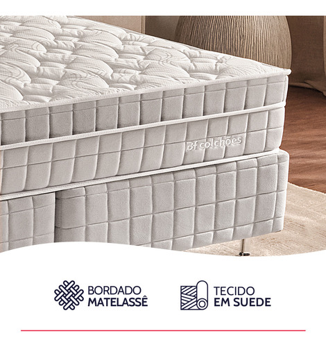 Cama Box com Colchão Queen Premium Molas Ensacadas com Espuma D33 Astronasa 158x198cm BF Colchões