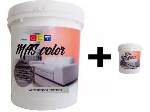 Pintura Latex Exterior Interior Antihongo 20l + 1l De Color 