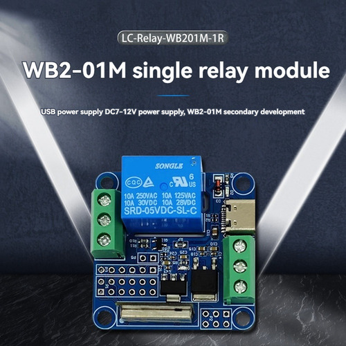 Módulo De Relé Único Wb2-01m, 5 V, Wifi, Inalámbrico Iot D