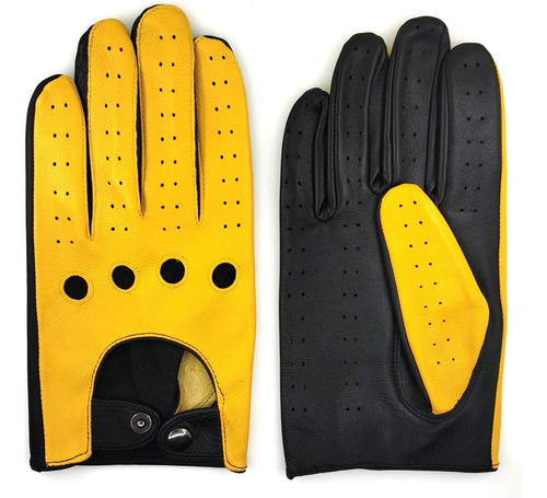 Zluxurq Guantes De Conducción De Cuero Profesional Para Para