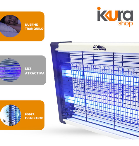 Eliminador De Mosquitos Led 15w Mosquito Killer Adir 2199 Blanco