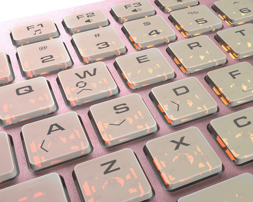Teclado Gamer Cougar Vantar Ax Pink Rgb Anti Ghost Aluminio