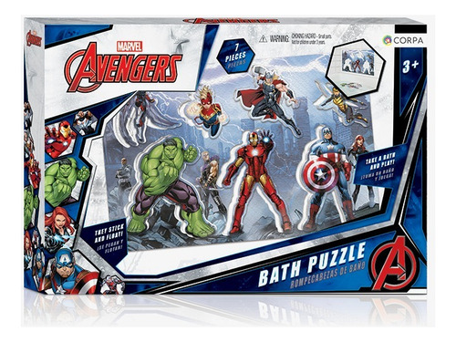 Rompecabezas De Baño De Goma Eva Vengadores Bath Puzzle