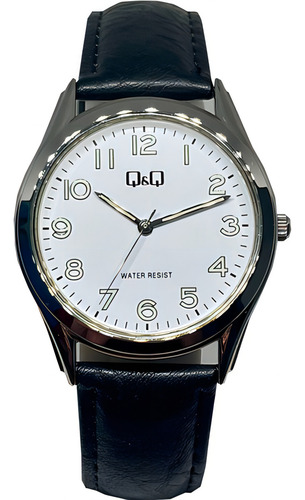 Reloj Q&q Hombre Q22a-500py Correa Negro Color del fondo Blanco Q22A-500PY