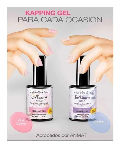 Kit X 2 Esmaltes Kapping Gel Uv Las Varano X 10ml