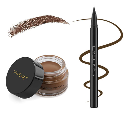 Kit De Maquillaje Para Cejas Y Delineador De Ojos.