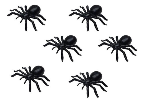 Juguete de broma arañas Dhsshop Mini Aranha Pegadinha Decoração Halloween Pt C/25 Unidades color negro