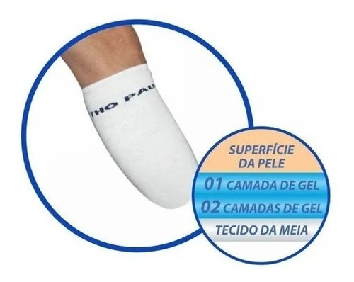 Meia Plus Revestida C/ Duplo Gel Transtibial Para Amputação