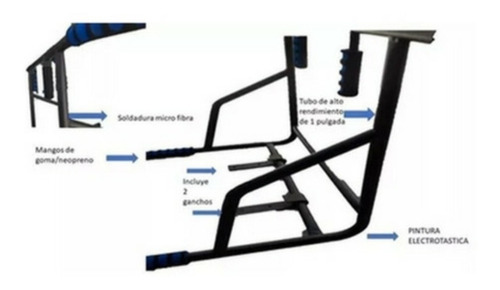 Barra Para Dominadas 8 En 1 Uso Rudo Gym Abdominales Pared