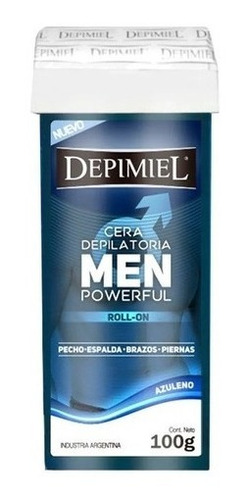 Cera Cartucho Roll-on Descartable Hombre Azuleno Depimiel