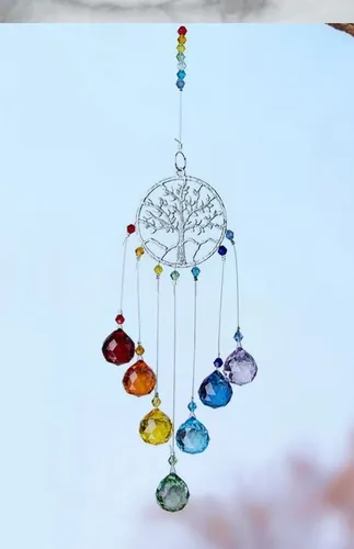 Atrapasoles, Arbol De La Vida7 Chakras/ Caja Regalo