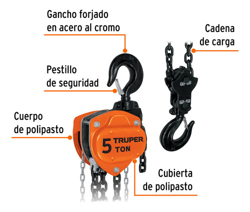 Polipasto 5 Toneladas Truper 16828