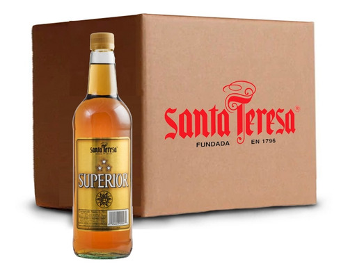 Caja De 12 Botellas Ron Superior 1 Litro Santa Teresa Lf