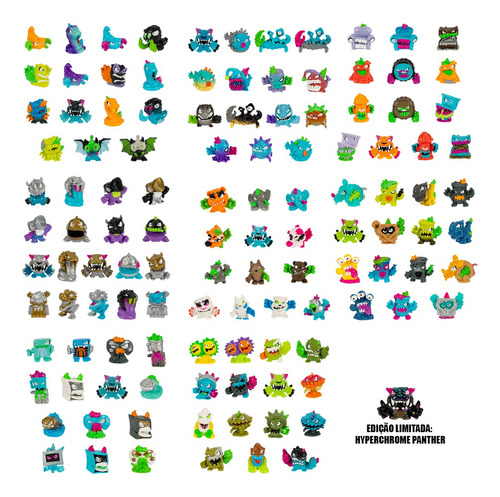 Mega Lab Com 12 Mini Bonecos Swarms Mrbeast Lab