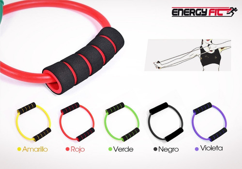 Imagen 4 de 10 de Banda Elastica Circular Con Manijas Ejercicio Fitness Gym