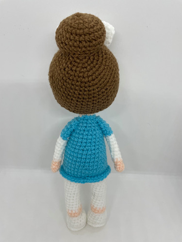 Enfermera Muñeca Tejida A Crochet Peluche Doctora Artesanal