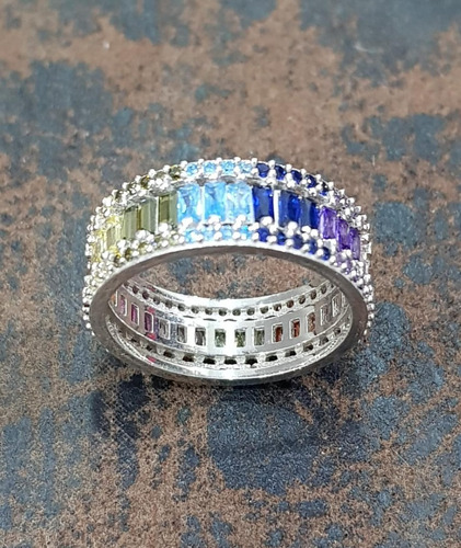 Anillo Turco Plata 0.925 Churumbela Circonias Estambul Joya
