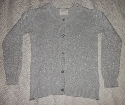 Saquito Hilo Gris Con Brillitos Zara Niña 4-5 Años