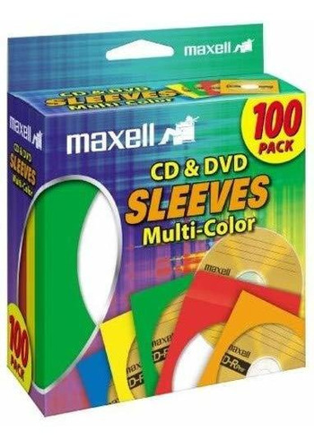 Sobres De Papel Para Cd Y Dvd Maxell 100 Uds.