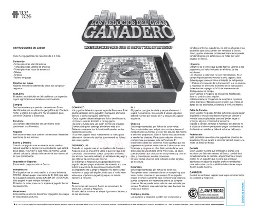 Juego Mesa Familiar Los Negocios Del Gran Ganadero Top Toys