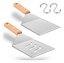 Comprar Espátulas De Metal De Madera, 2 Piezas, Hasteel, Juego De H