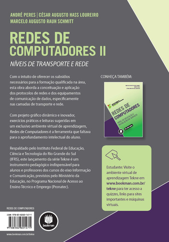 Redes de Computadores II: Níveis de Transporte e Rede, de Peres, André. Tekne Editorial Bookman Companhia Editora Ltda., capa mole em português, 2013