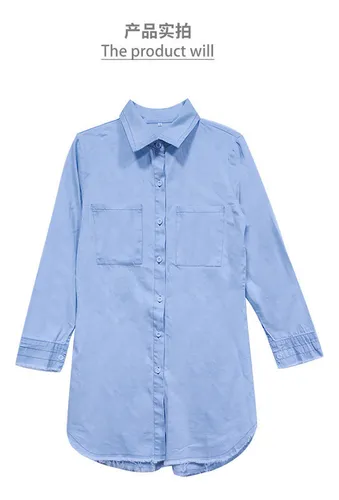 Camisa Vaquera Media Para Mujer Con Flecos