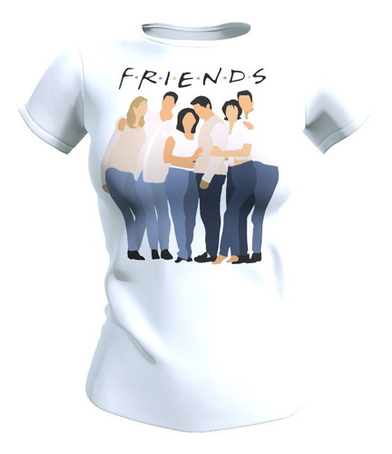 Polera Friends Mujer, Poliester, Serie Diseño Amigos