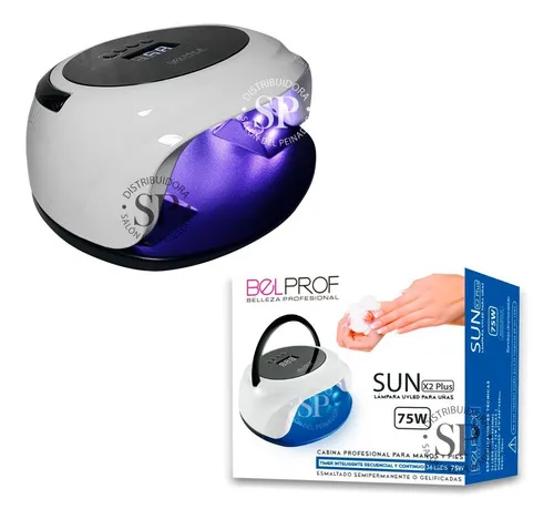 comprar Cabina Uv Led Belprof Sun X2 Plus 75w Esmalte Semipermanente Color Blanco