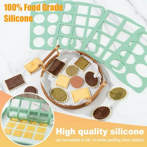 Molde Silicona Galletas 4 Pcs - Plantilla Chablon Biscuits